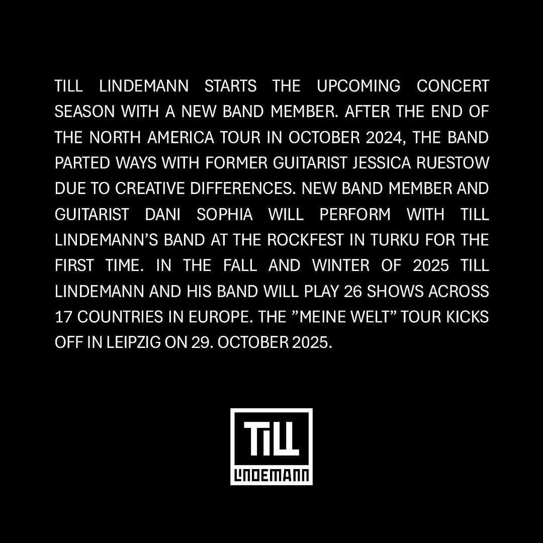 NOVA GITARISTICA U TILL LINDEMANN BENDU